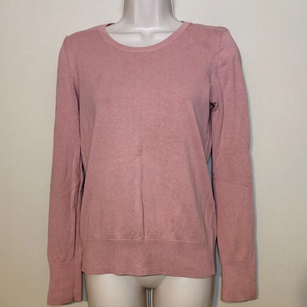 H&M women's pink cotton sweater size small